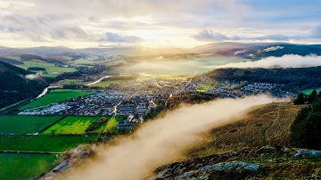 An Aerial Brochure of a Quaint Scottish Village