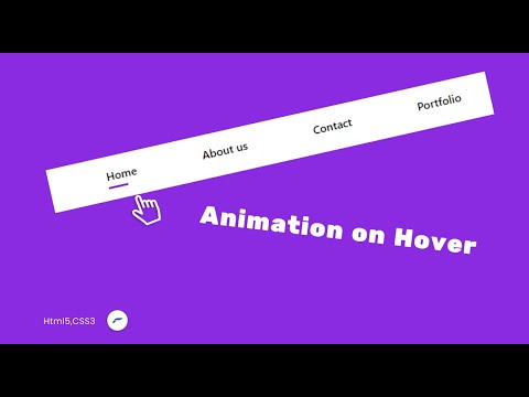 Creating Navbar Animation on Hover | HTML5 & CSS3 - YouTube