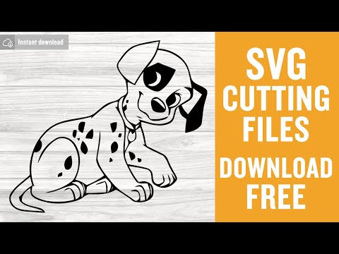 101 Dalmatians Outline Svg Free Cutting Files for Cricut Silhouette Instant Download