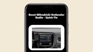 How To Reset Mitsubishi Outlander Radio - Quick Fix How To Reset Mitsubishi Outlander Bluetooth Easy Method