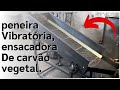 Encanamento de carvão vegetal com peneira vibratoria