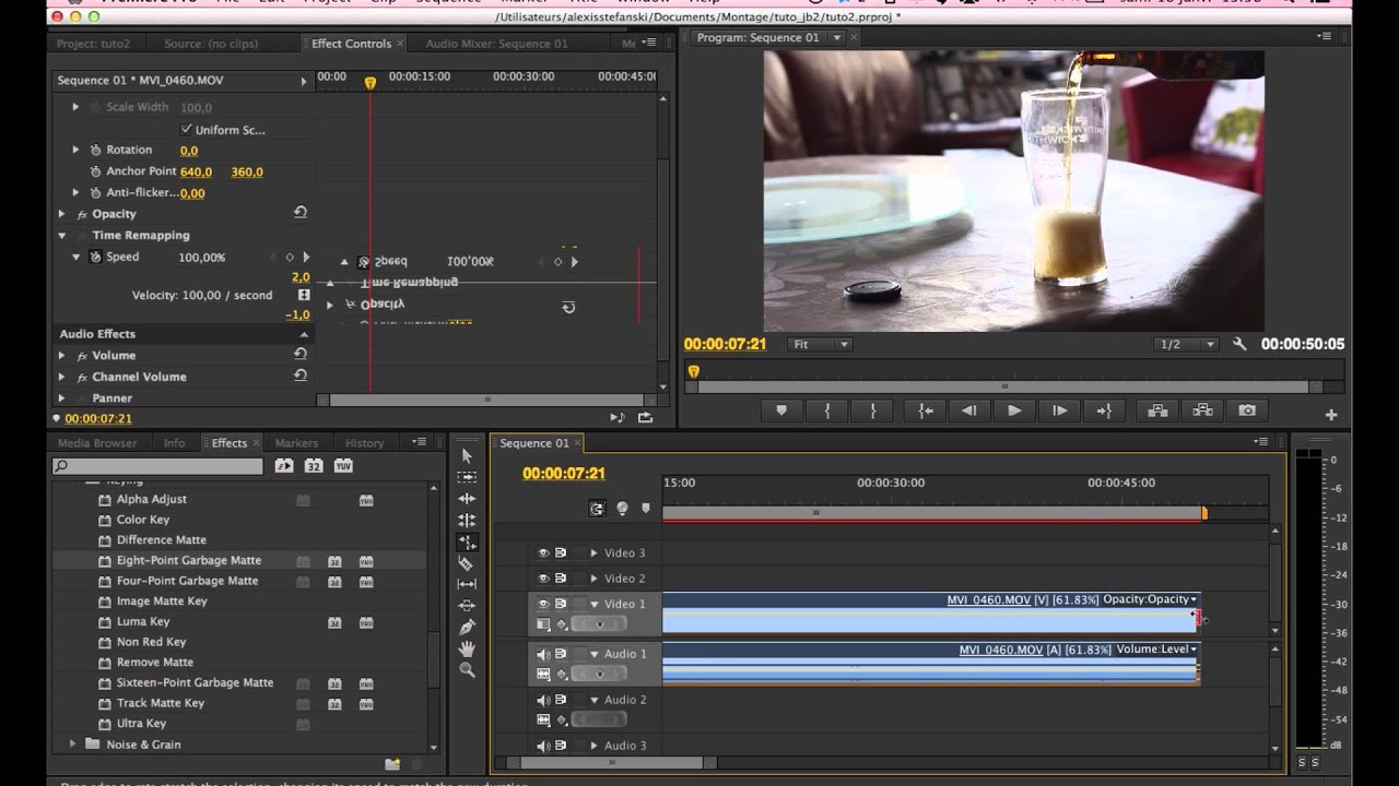 [TUTO]Premiere Pro2.3 Remappage temporel & Incrustation YouTube
