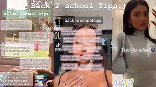 Back 2 School Tips|Tiktok Complation