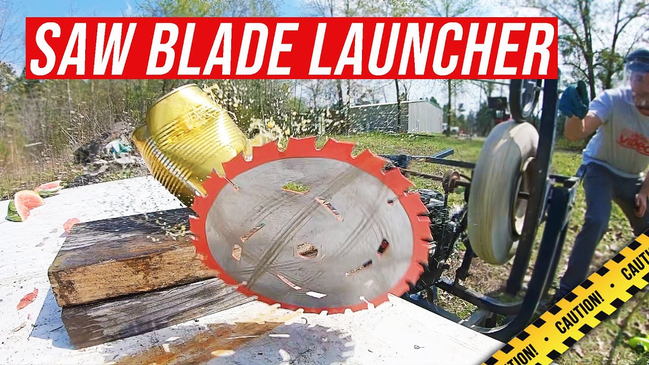 SAW BLADE LAUNCHER Extreme Fruit Ninja! YouTube