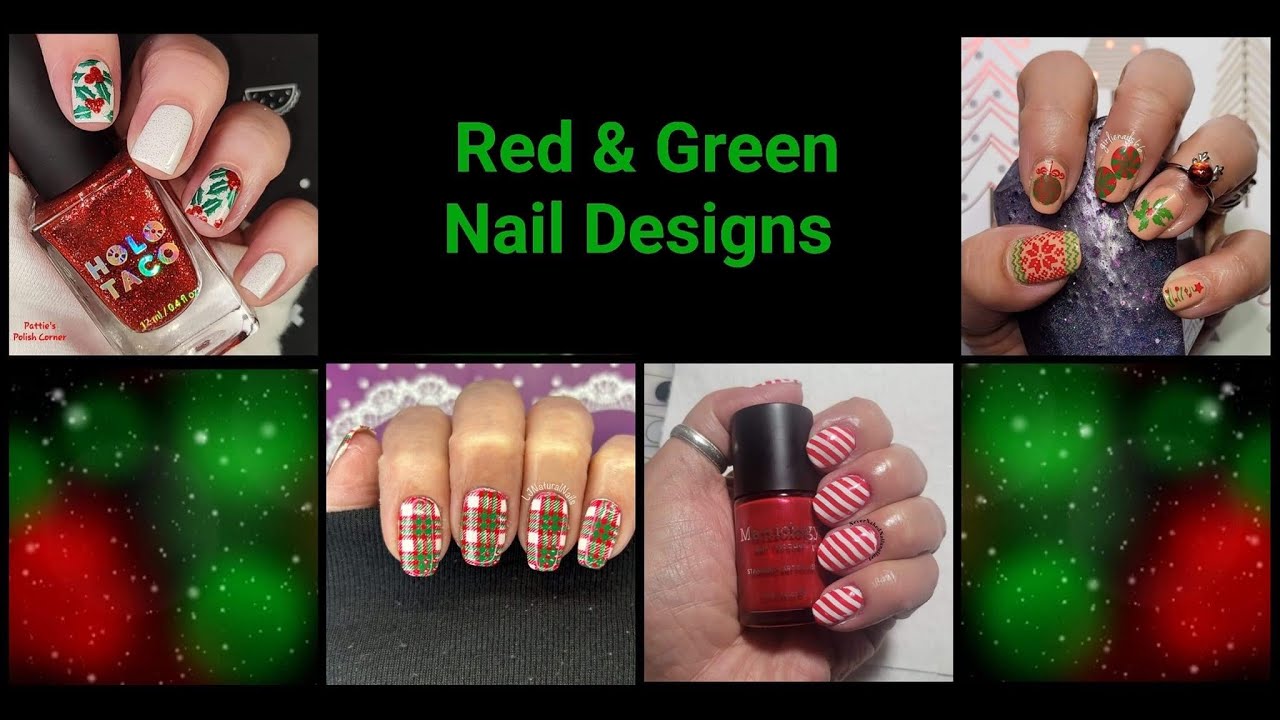 35+ Perfect Red and Green Christmas Nail Ideas - Prada & Pearls