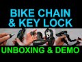 Demo and Unboxing Bike Link Chain Key Lock by Titanker Anti-Theft Scooter Grill Gate