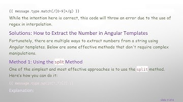 Extracting the Number from a String in Angular Templates