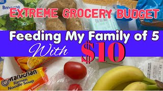 $10 Extreme Emergency Grocery Budget || 30 Individual Meals || Frugal Living