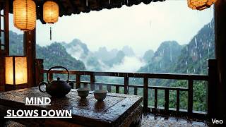 Rain at a Mountain Teahouse in Ancient China | 36 Min Quiet Scroll for Sleep & Letting Go screenshot 5