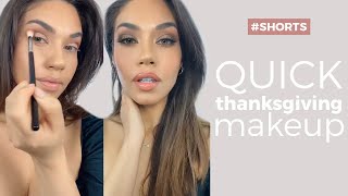 Quick &amp; Easy Thanksgiving Makeup 2021 #shorts