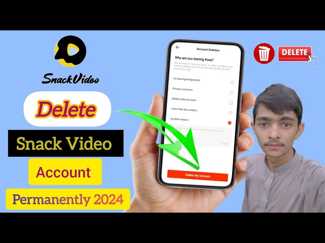 Snack video account delete kaise kare 2024 | How to delete snack video account permanently class=