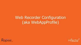 Web Recorder Configuration