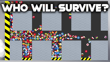 206 COUNTRIES SHUTTER CRUSH - Marble Race in Algodoo #3