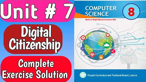 8th Class Computer New Book Chapter 7|Class 8th Computer new book chapter 7 Exercise Answer Question