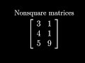 Nonsquare matrices as transformations between dimensions | Essence of linear algebra, chapter 8
