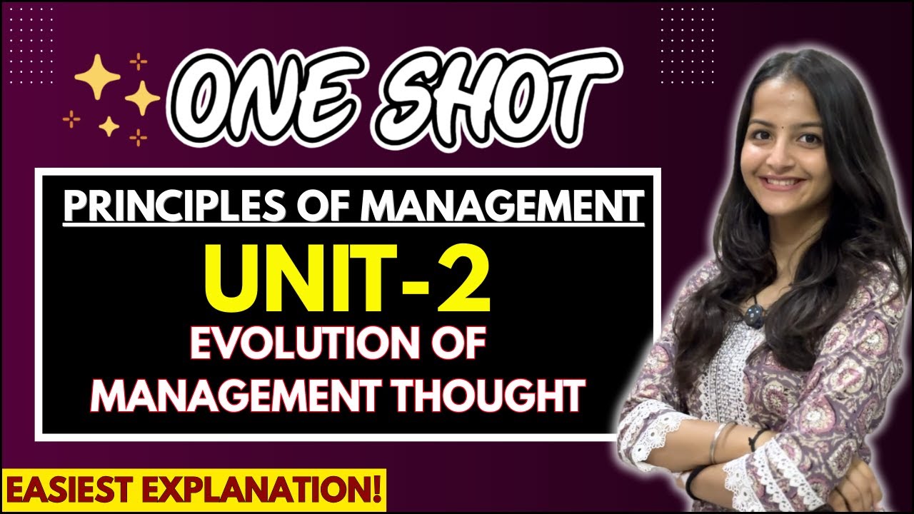 One Shot Unit–2 Principles of Management| Evolution of Management ...