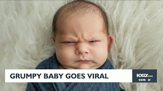 Grumpy baby goes viral