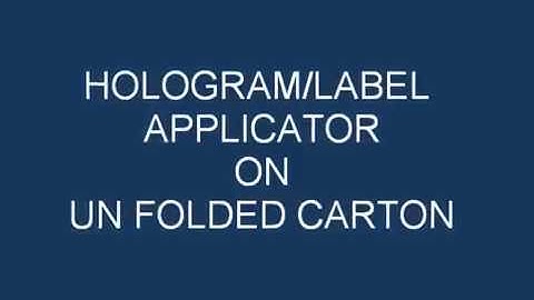 HOLOGRAM STICKER LABEL APPLICATOR