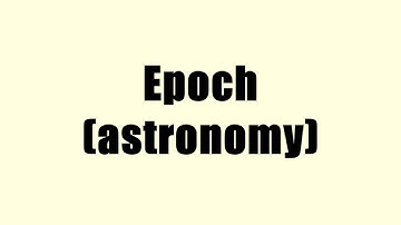 Epoch (astronomy)