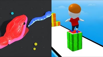 Snake Clash vs Cube Surfer - All Levels Gameplay ! (ios Android)