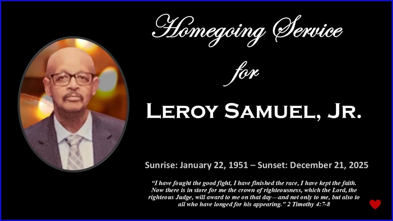 Funeral Service | 01.03.26 | Leroy Samuel, Jr. | 11 am - YouTube