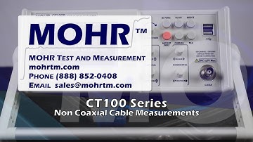 Non Coaxial Measurements with the MOHR CT100B Series TDR