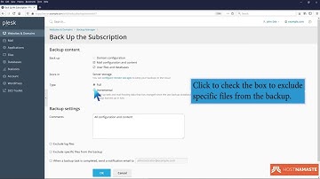 How to exclude specific files or folders from the Plesk backup   HostNamaste