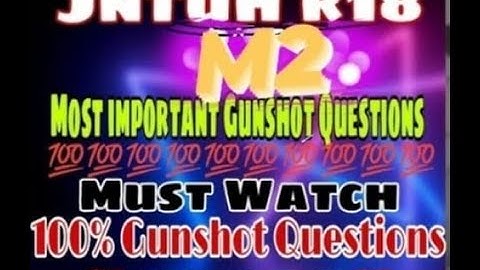 M2 MOST IMPORTANT QUESTIONS OF JNTUH  R18 REGULATION