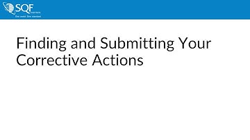 Finding and Submitting Your Corrective Actions