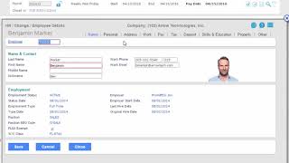 Payroll Demo: Employee Processes Time-sheet