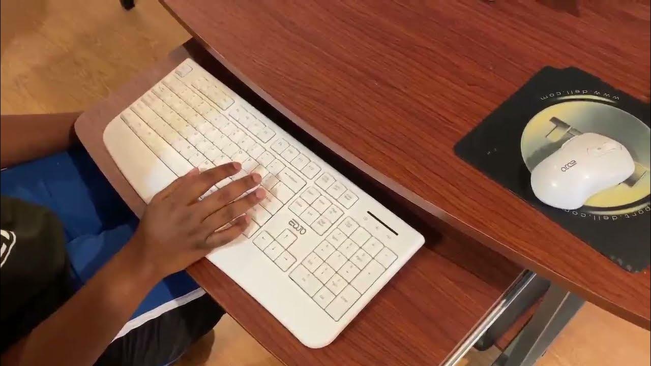 Wireless Keyboard and Mouse Combo, EDJO 2 4G Full Sized Ergonomic