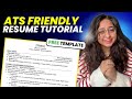 How to Make ATS Friendly Resume| For Freshers| FREE Template Inside