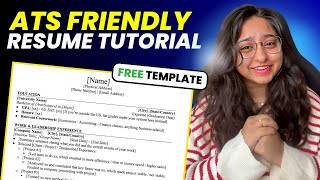 How to Make ATS Friendly Resume| For Freshers| FREE Template Inside