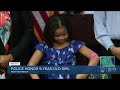 Police honor 9-year-old girl who helped fight off attacker