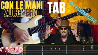 Video thumbnail of "Con Le Mani - Zucchero Tab Chitarra Con Solo Accordi Tutorial"
