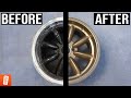 How to Repair (Curb Rash) & Paint Wheels on Your Car -- AMAZING RESULTS