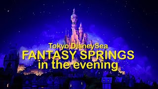 Fantasy Springs in the evening, Tokyo DisneySea | @Allthegoodies