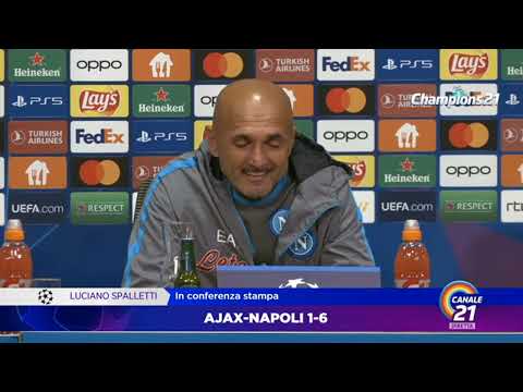 CONFERENZA STAMPA LUCIANO SPALLETTI POST PARTITA AJAX-NAPOLI 1-6