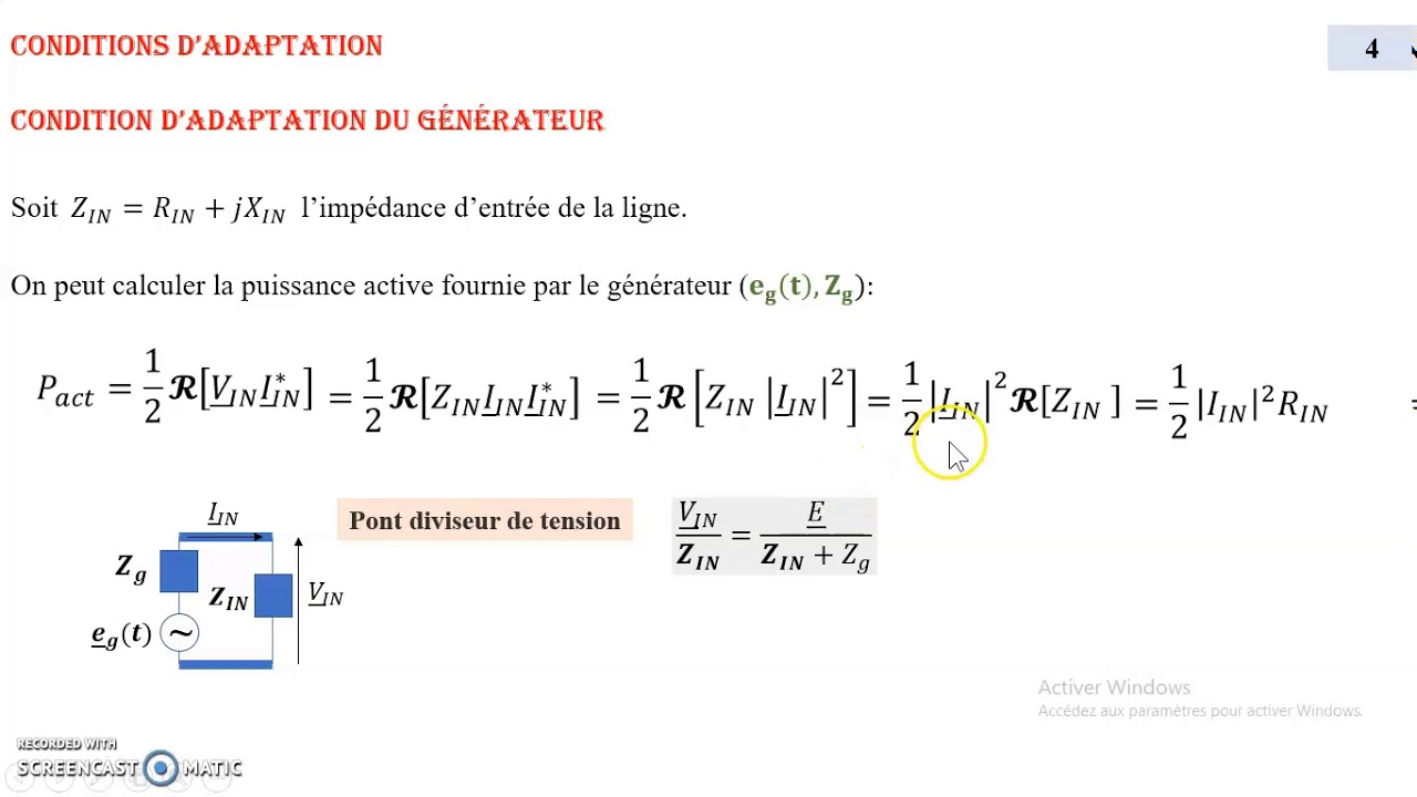 Lignes de Transmission Adaptation