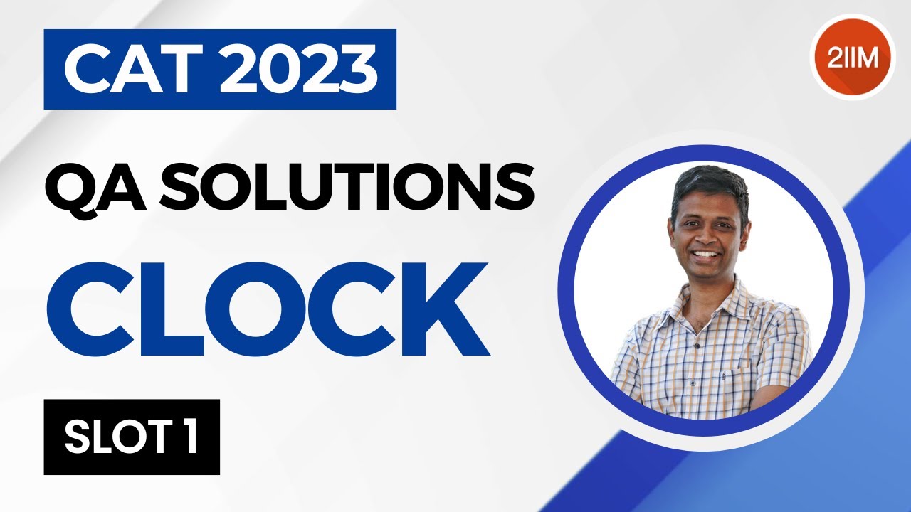 CAT 2023 Slot 1 | Clock | 2IIM CAT Prep | CAT 2024 - YouTube