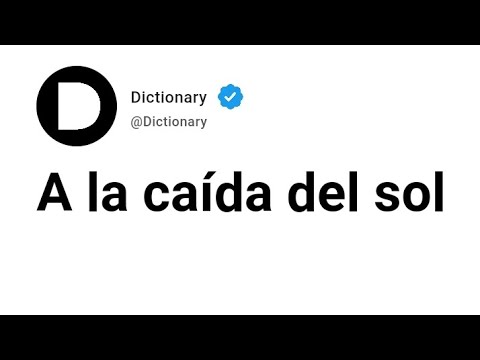 A la caída del sol Meaning In English - YouTube