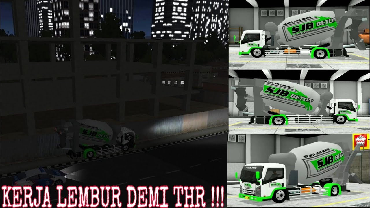 BUSSID MOD TRUK  ISUZU  MOLEN  BUAT LEMBUR KERJA  LINK 