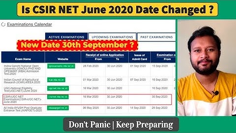Is CSIR NET June 2020 Exam Date Changed ? | 30th September | Don