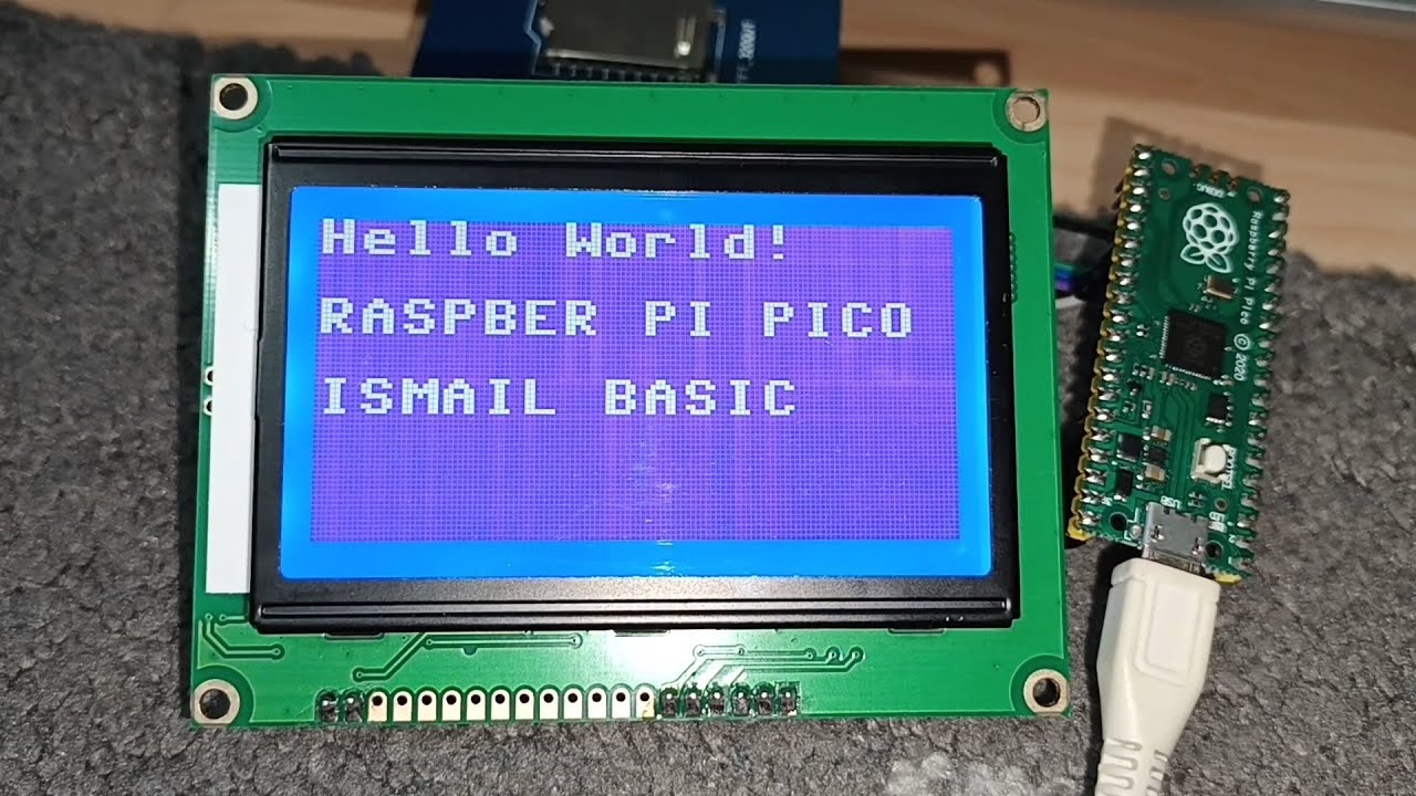 ST7920 SPI GRAPHIC LCD RASSPBERRY PI PICO PIO - YouTube