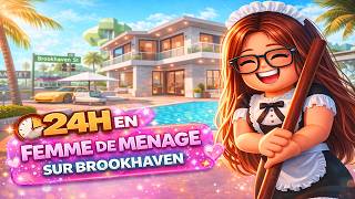 24 Hours as a Cleaning Lady on Brookhaven! Roblox screenshot 5
