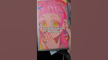 Interactive stuff in my sketchbook! #yummyart #pinkart #artstyle #cute #artist #sketch #doodle #art