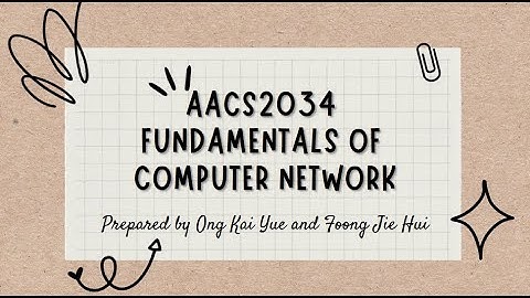 AACS2034 Fundamentals of Computer Network Ong Kai Yue _ Foong Jie Hui