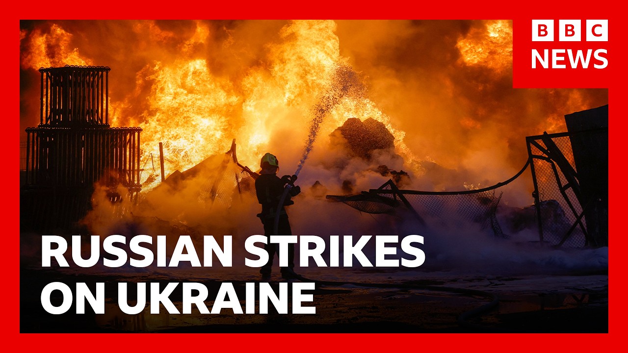 Russian drone and missile attacks kill at least 16 in Ukraine | BBC News