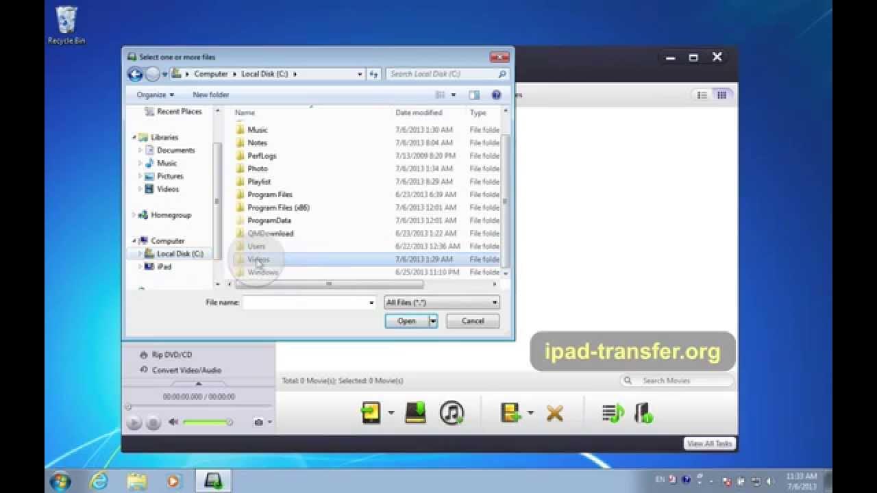 Videos to iPad/iPad Mini/iPad Air How to Transfer Videos from Computer