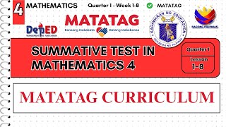 MATHEMATICS 4 QUARTER 1 SUMMATIVE TEST WITH ANSWER KEY #matatagcurriculum #depedmatatag #matatag MATHEMATICS 4 QUARTER 1 SUMMATIVE TEST WITH ANSWER KEY #matatagcurriculum #depedmatatag #matatag